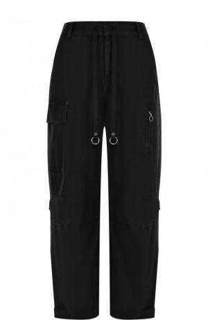 Укороченные хлопковые брюки с карманами T by Alexander Wang. Цвет: черный