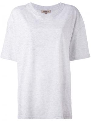 Свободная футболка Yeezy. Цвет: серый