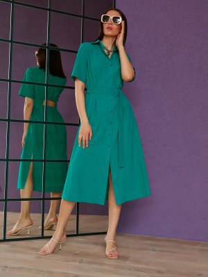 Платье Marchello Marchellini. Цвет: глубокий сине - зеленый