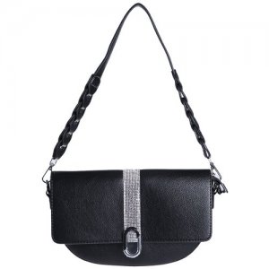 Черная сумочка через плечо/ сумочка/ женская сумка черная/ маленькая недорогие маленькие сумки/ сумки плечо Anna Fashion. Цвет: черный