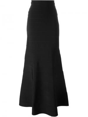 Длинная юбка Jayde Hervé Léger. Цвет: чёрный