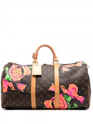 Дорожная сумка Keepall 50 2009-го года Louis Vuitton. Цвет: коричневый