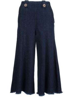 Укороченные широкие джинсы Dorothee Schumacher. Цвет: синий