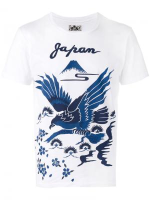 Bird print T-shirt Blue Japan. Цвет: белый