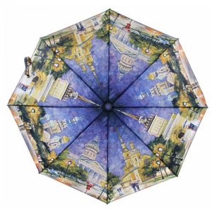 Мини-зонт, мультиколор PLANET. Цвет: мультиколор/синий