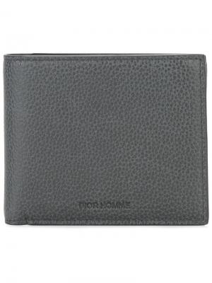 Классический бумажник Dior Homme. Цвет: серый