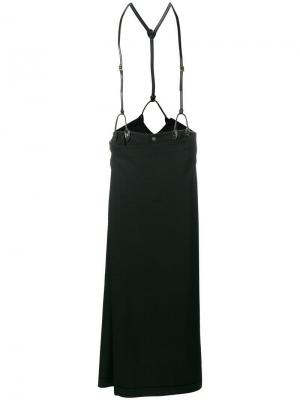Брюки-юбка с подтяжками Jean Paul Gaultier Vintage. Цвет: черный
