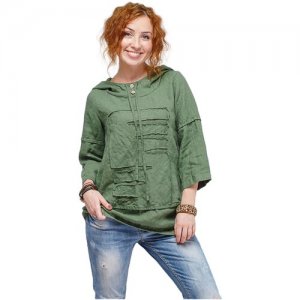 Блуза green Kayros. Цвет: зеленый
