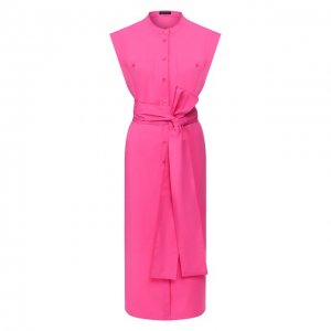 Хлопковое платье Escada. Цвет: розовый