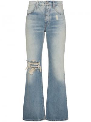 Расклешенные джинсы Adaptation. Цвет: синий
