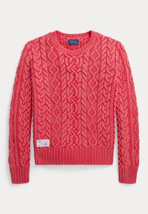 Вязаный свитер ARAN CABLE , цвет spring red Polo Ralph Lauren