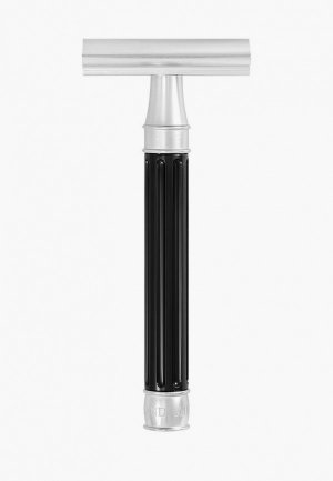 Станок для бритья Edwin Jagger DESSGA6BL 3ONE6 Stainless Steel  Т-образный. Цвет: черный