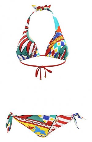 Раздельный купальник Dolce & Gabbana. Цвет: разноцветный