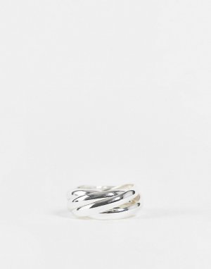 Посеребренное кольцо в русском стиле с переплетенным дизайном -Серебряный Orelia