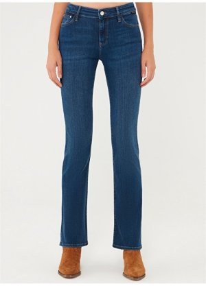 Расклешенные темно-синие женские джинсовые брюки с высокой талией Mavi