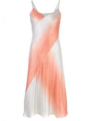 Платье на бретельках с градиентным эффектом Jonathan Saunders. Цвет: розовый и фиолетовый