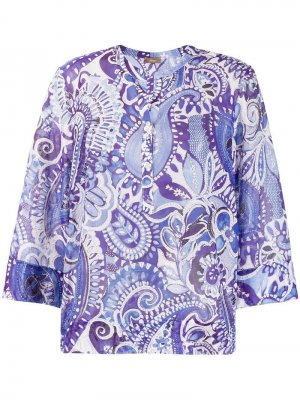Блузка с принтом пейсли Altea. Цвет: синий