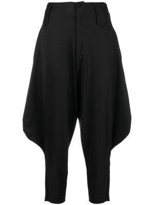 Суженные брюки с заниженным шаговым швом Ultràchic. Цвет: черный