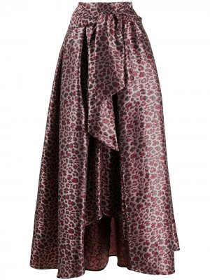 Присборенная юбка с леопардовым принтом Ultràchic. Цвет: розовый