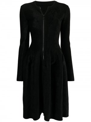 Платье на молнии с круглым вырезом Alaïa Pre-Owned. Цвет: черный