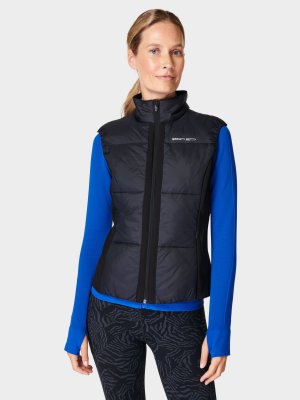 Беговой жилет Accelerate Elite , черный Sweaty Betty. Цвет: черный