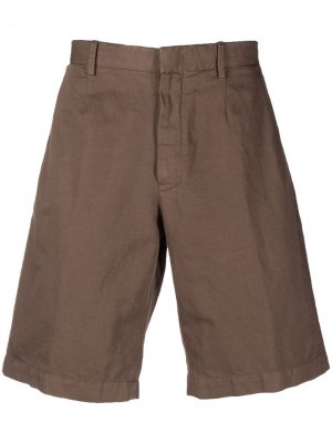 Cotton-linen shorts Ermenegildo Zegna. Цвет: коричневый