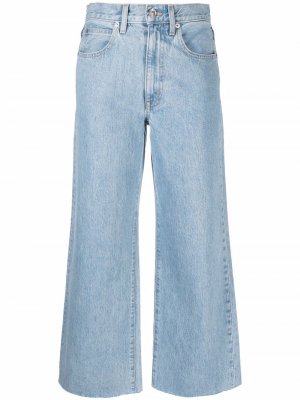 Укороченные джинсы Grace широкого кроя Slvrlake. Цвет: синий
