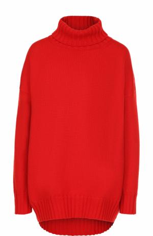 Шерстяной свитер свободного кроя Oscar de la Renta. Цвет: красный