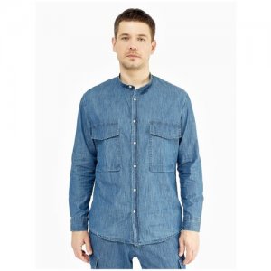 Рубашка джинсовая с длинными рукавами RU 52-54 / EU 45 XXL ANTONY MORATO. Цвет: синий