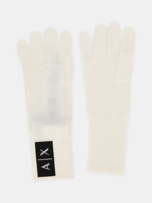 Перчатки Armani Exchange. Цвет: белый