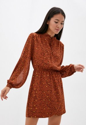 Платье PF. Цвет: коричневый