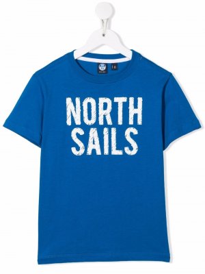 Футболка с логотипом North Sails Kids. Цвет: синий