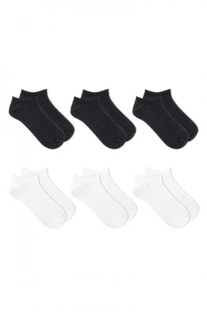 Набор из 6 носков-невидимок в ассортименте K BELL SOCKS, черно-белый