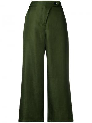 Укороченные широкие брюки Christian Wijnants. Цвет: зеленый