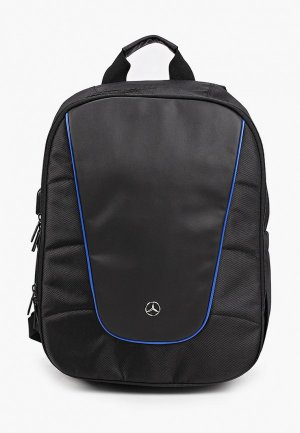 Рюкзак Mercedes-Benz для ноутбуков 15, Computer backpack Black/Blue piping. Цвет: черный