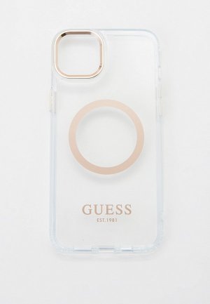 Чехол для iPhone Guess 14 Plus из пластика и силикона с MagSafe. Цвет: прозрачный