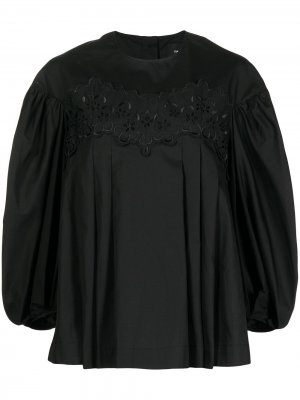 Блузка с объемными рукавами Simone Rocha. Цвет: черный
