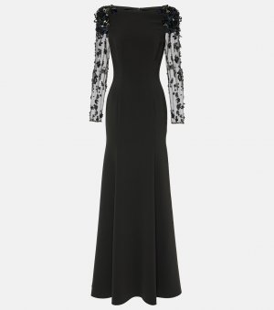 Платье adella из крепа с декором , черный Jenny Packham