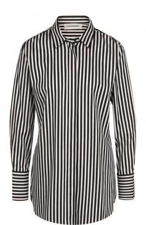 Хлопковая блуза свободного кроя в полоску By Malene Birger. Цвет: черно-белый