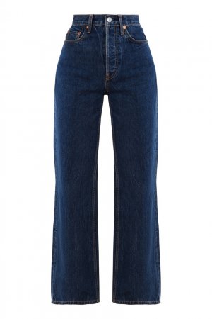 Синие широкие джинсы Re/done. Цвет: синий