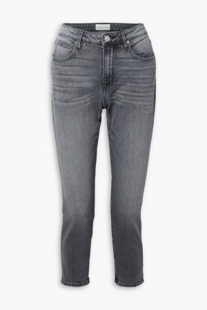 Укороченные потертые джинсы узкого кроя со средней посадкой Slvrlake, серый SLVRLAKE