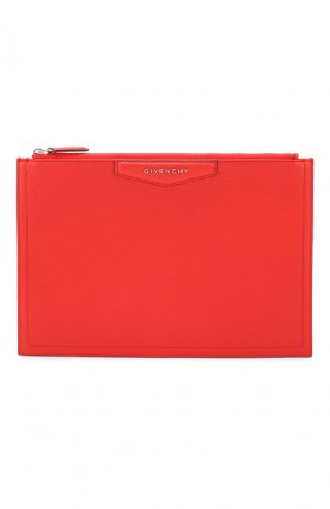 Кожаный футляр для документов Givenchy. Цвет: красный