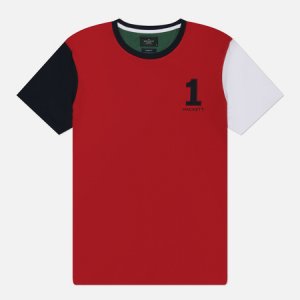Мужская футболка Heritage Multi Number Hackett. Цвет: красный