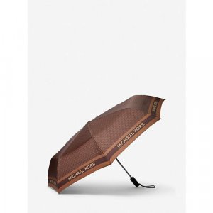 Мини-зонт , коричневый, бежевый MICHAEL KORS. Цвет: коричневый