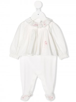 Пижама со складками Baby Dior. Цвет: белый