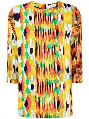 Блузка 2000-х годов с абстрактным принтом Céline Pre-Owned. Цвет: multi