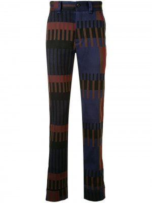 Строгие брюки с геометричным принтом Cerruti 1881. Цвет: разноцветный