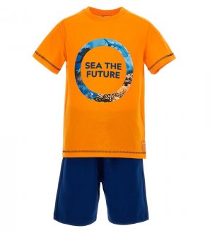 Комплект (футболка+шорты) для мальчика Original Marines. Цвет: оранжевый