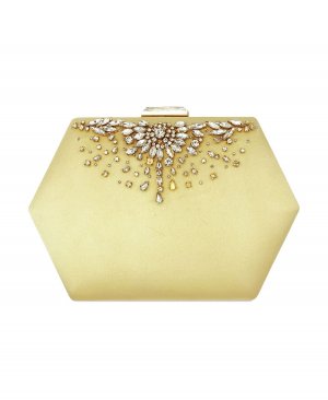 Женская прямоугольная вечерняя сумочка, золотой Badgley Mischka