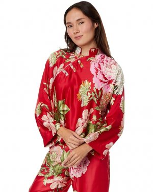 Пижамный комплект Caterina Satin PJ Set, цвет Brocade Red Natori